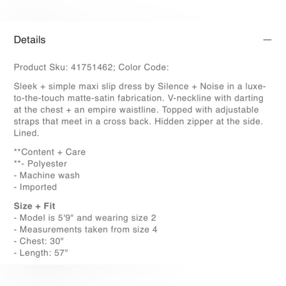 Silence + Noise 90s revival UA Yara maxi slip dress size 2 fairy whimsigoth - Picture 13 of 13